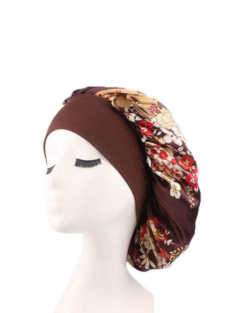 NIBEMINENT Mobestech 3Pcs Sleep Night Caps Wide Band Silk Satin Bonnet Head Cover Soft Hair Turban Chemo Loss Hats for Women - Image 5