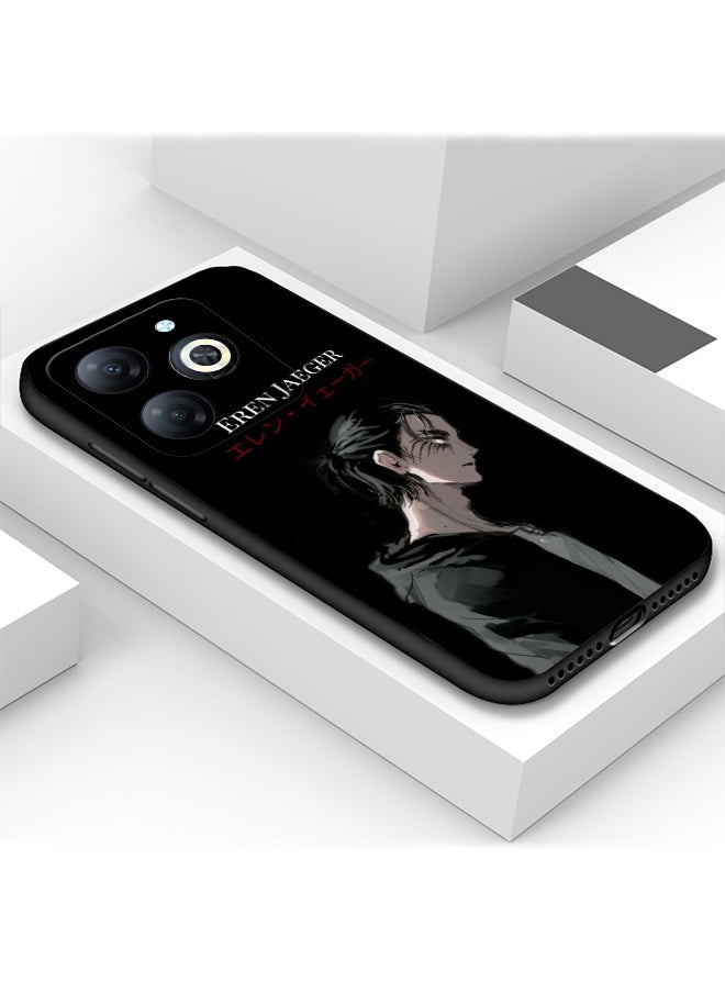 Generic - Protective Shockproof Case Cover For Infinix Smart 8 Eren Yeager Attack on Titan simple design Drawing - Image 1