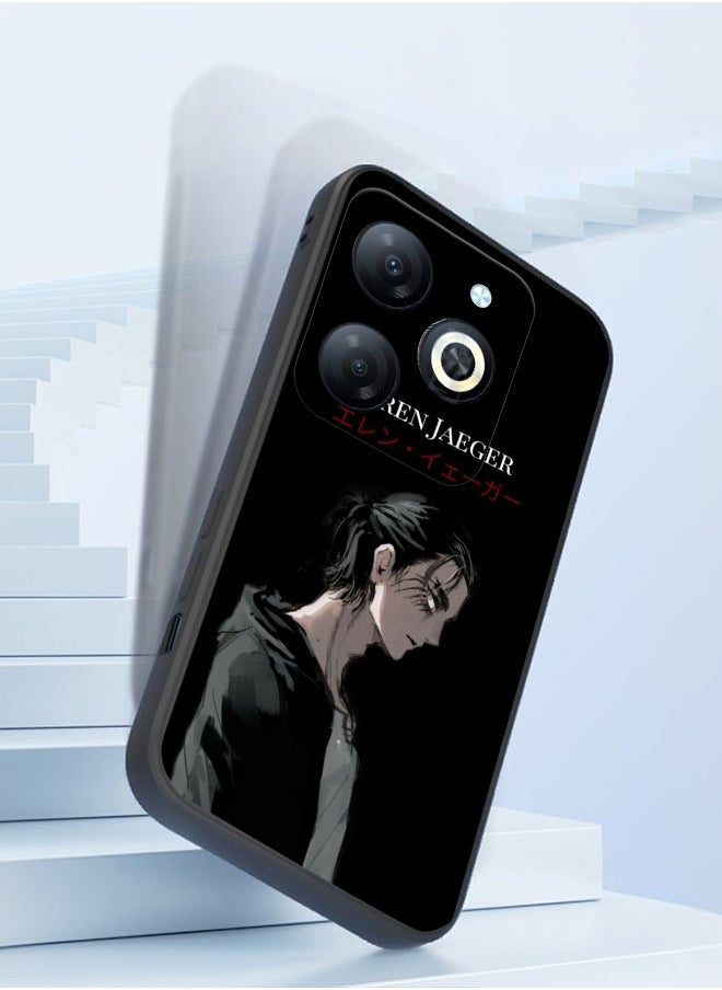 Generic - Protective Shockproof Case Cover For Infinix Smart 8 Eren Yeager Attack on Titan simple design Drawing - Image 1