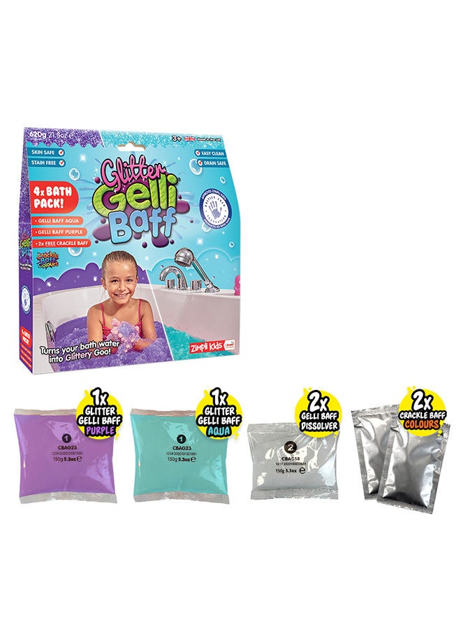 Zimpli Kids Gelli Baff Purpleaqua With 2 Crackle, 620g - Image 1