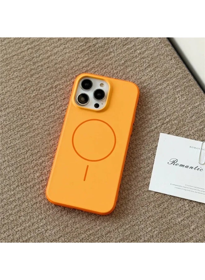 MagSafe Matte Case for iPhone 16 Pro Max, Orange - Image 3