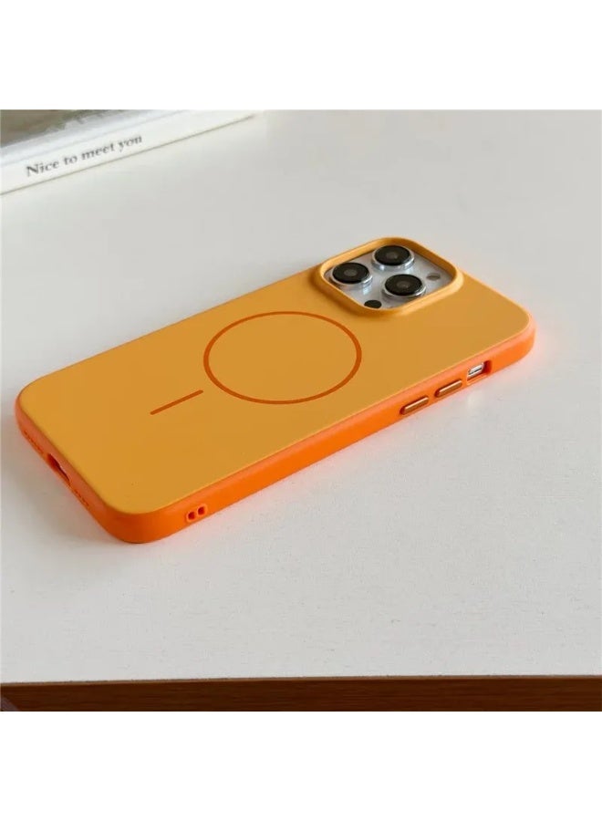 MagSafe Matte Case for iPhone 16 Pro Max, Orange - Image 2