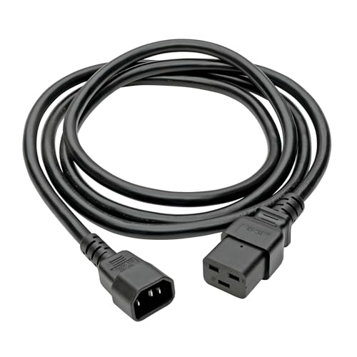 Tripp Lite كابل طاقة ثقيل من تريپ لايت، 15A، 14AWG (IEC-320-C19 إلى IEC-320-C14) بطول 6 أقدام، أسود - Image 1