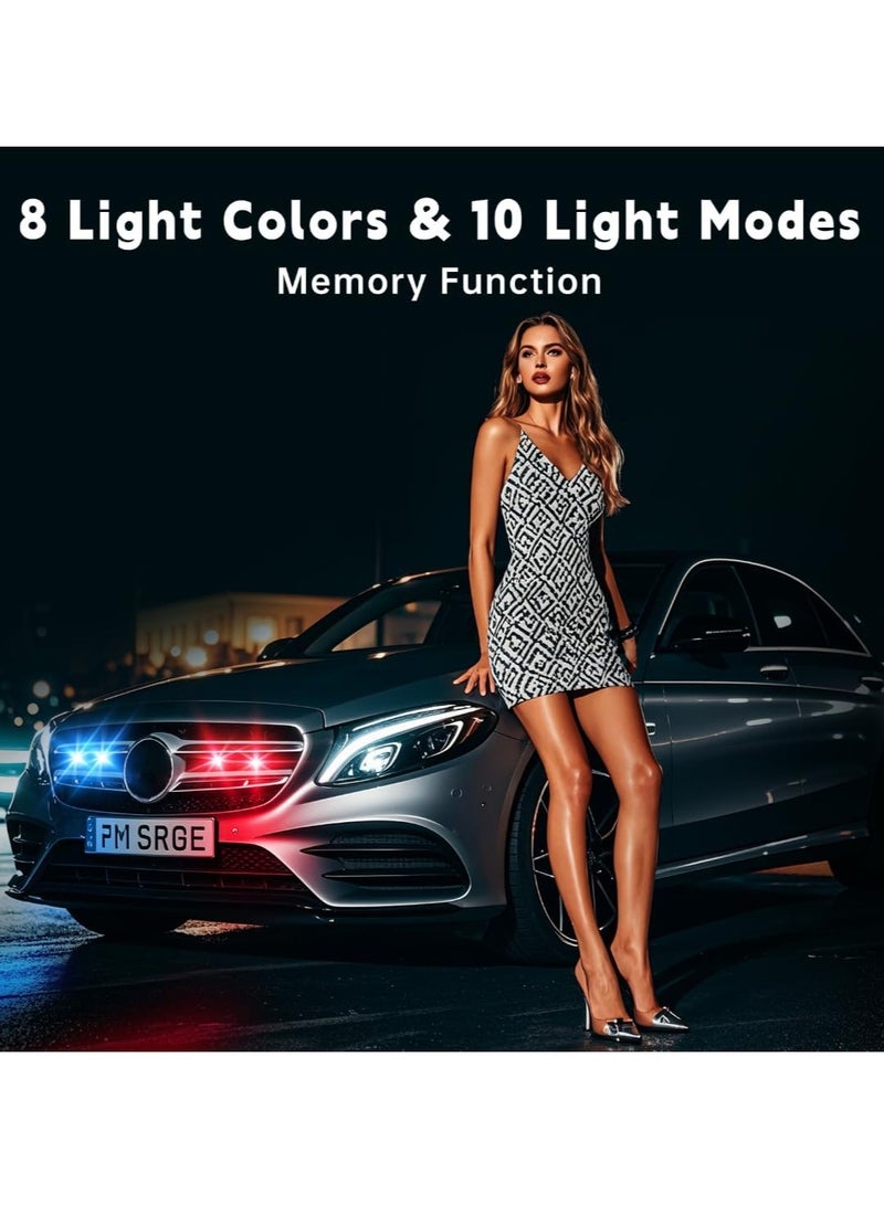 Generic Wireless LED Lights for Car 4PCS with Remote Control, Wireless LED Strobe Lights 8 Colors USB Charge IP65 Waterproof Anti-Collision for Car Motorcycle Drone RC Aircraft Bike, Black  - Image 2