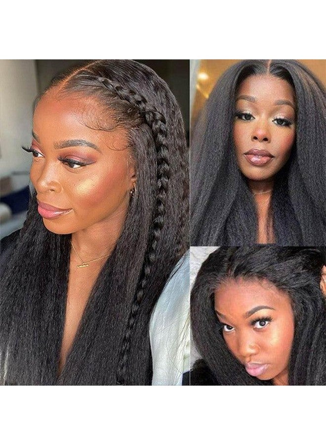 DAIMER 18 Inch Yaki Straight Human Hair Weave Brazilian Kinky Straight Hair Bundles Sew In Real Unprocessed Virgin Weft Relaxed Hair Extensions - Image 2
