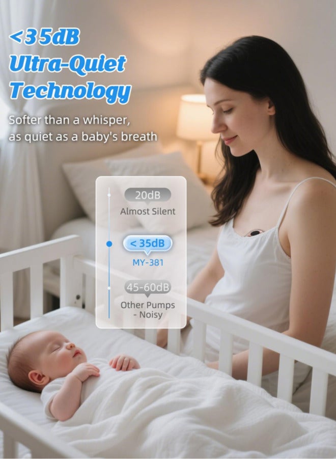 Chixing Hands-Free Wearable Electric Breast Pump with Voice Guidance | 4 Modes & 12 Levels | Portable Design for Active Moms - Image 2