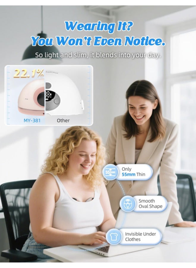 Chixing Hands-Free Wearable Electric Breast Pump with Voice Guidance | 4 Modes & 12 Levels | Portable Design for Active Moms - Image 4