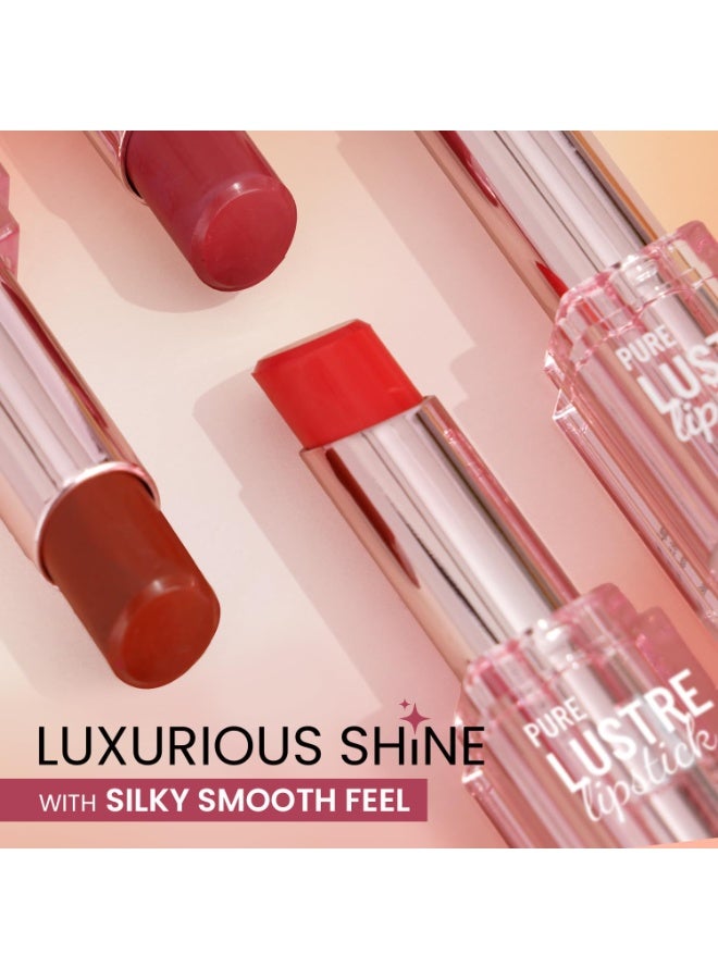 سويس بيوتي أحمر الشفاه "بيور لاستر" (Pure Lustre) من سويس بيوتي | لمسة نهائية شديدة اللمعان | انسيابية فائقة | غني بزيت الزيتون وفيتامين E | مرطب | الدرجة: سيلك بينك (Silk Pink) | 3.8 جم - Image 3