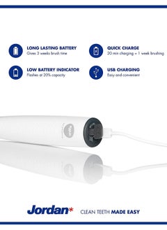 Jordan JORDAN Clean Smile Electric Toothbrush, Dark Grey  - Image 4