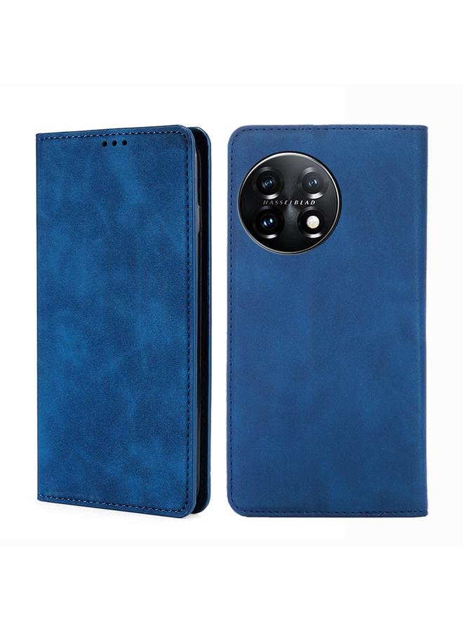 S-TOP Case For OnePlus 11 Skin Feel Magnetic Horizontal Flip Leather Phone Case - Image 1