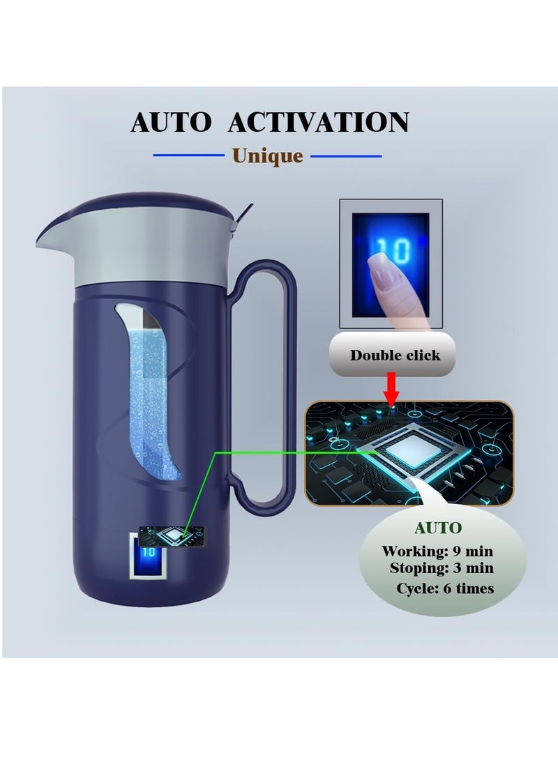 Excefore - 1.5L Hydrogen Water Bottle Generator, Hydrogen Rich Water Machine, SPE PEM Technolog Constant Temperature Heating Hydrogen Generator Water Kettle Pitcher, Make Clean Water for Home - Image 1