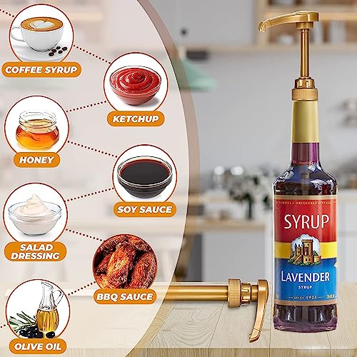 Jedrey 4 Pack Coffee Syrup Pump Compatible with Torani DaVinci Jordans Skinny Syrups Torani Syrup Pump Dispenser Fits 254 Oz750Ml Bottles For Coffee Flavoring Syrups Teas Snow Cones Smoothies - Image 4