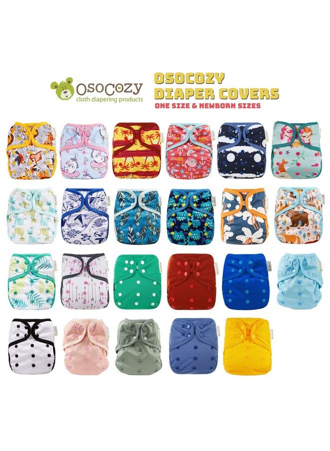 OsoCozy Newborn Reusable Cloth Diaper Covers Adjustable Snap Fit & Double Leg Gussets For Baby Boys & Girls From 612 Pounds. Use With Prefold Flat Or Fitted Cloth Diapers Or Snapin Inserts - Image 3