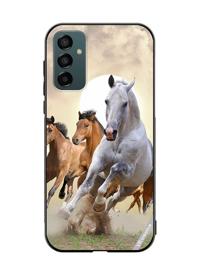 VR CREATIVE Protective Case Cover For Samsung Galaxy M23 Running Horses Design Multicolour - Image 1