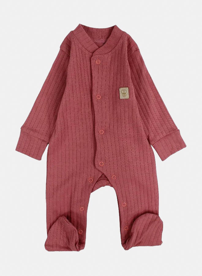 Unisex Ribbed Cotton Baby Footie - Image 1