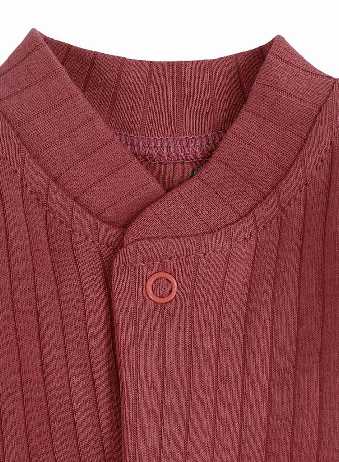 Unisex Ribbed Cotton Baby Footie - Image 3