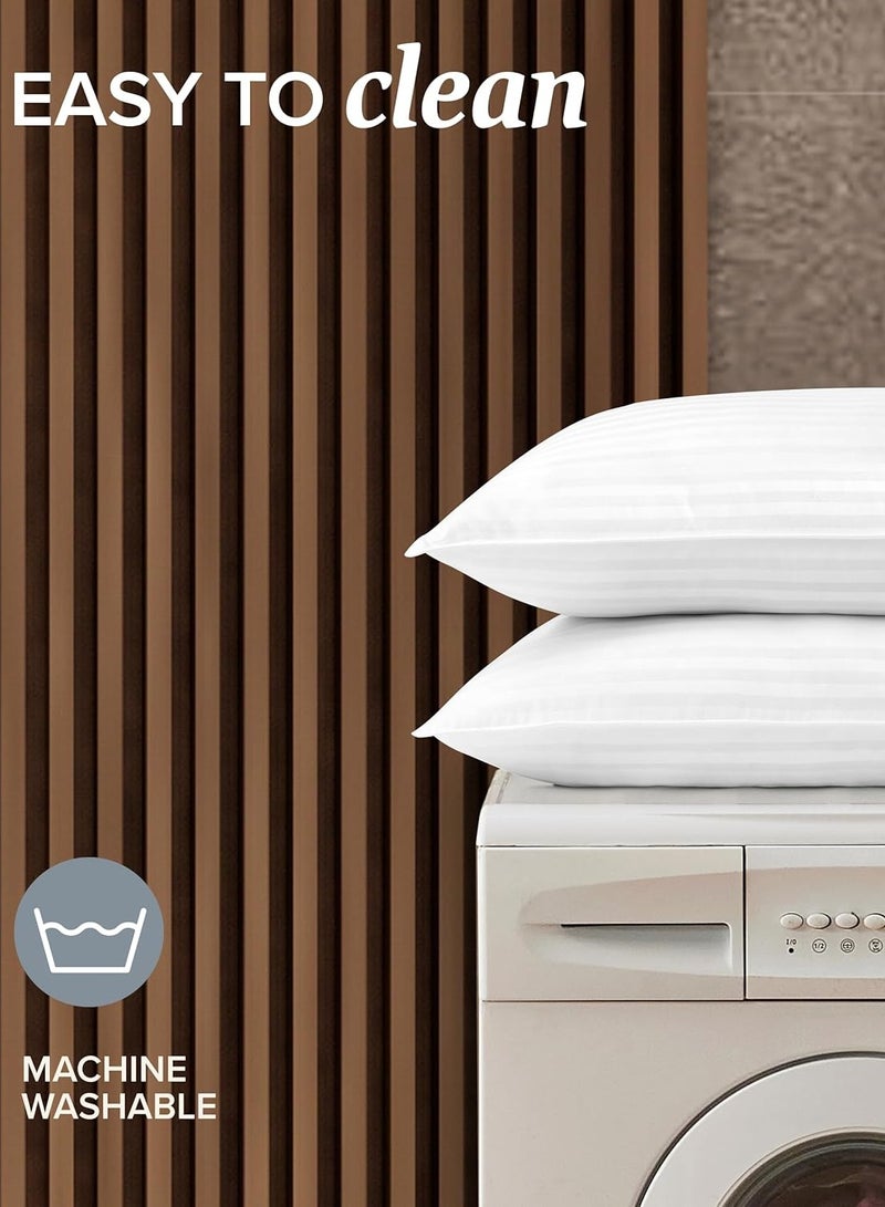 Asraar Cozy Bedroom Starter 4-Piece Set – Includes 1 Stripe Pillow 75 x 50cm, 1 Duvet 160 x 320cm, 1 Bed Sheet 120 x 200cm, and 1 Duvet Cover 160 x 320cm – Perfect for Comfortable Sleep and Modern Home Decor – Standard Size Bedding Essentials  - Image 5