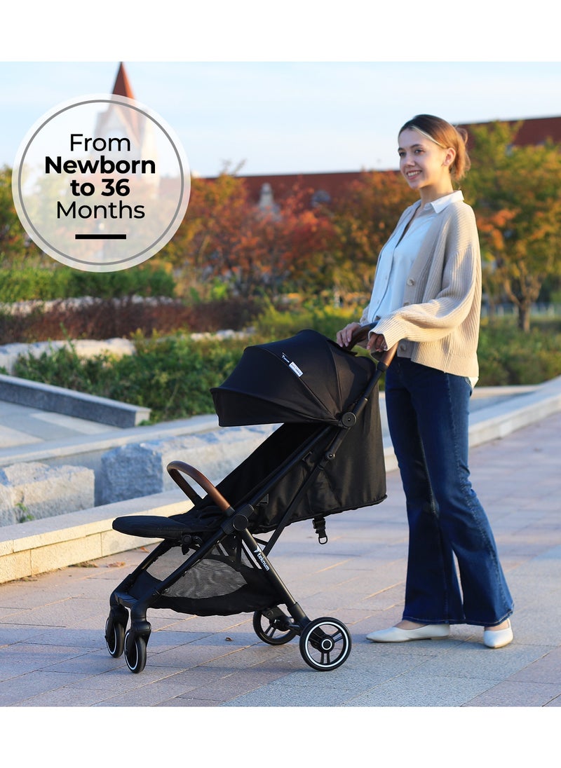 TEKNUM - Travel Explorer 2 Autofold Stroller, Suitable From New-Born To 36 Months - Black - Image 1