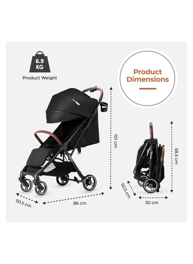 TEKNUM - Travel Explorer 2 Autofold Stroller, Suitable From New-Born To 36 Months - Black - Image 1