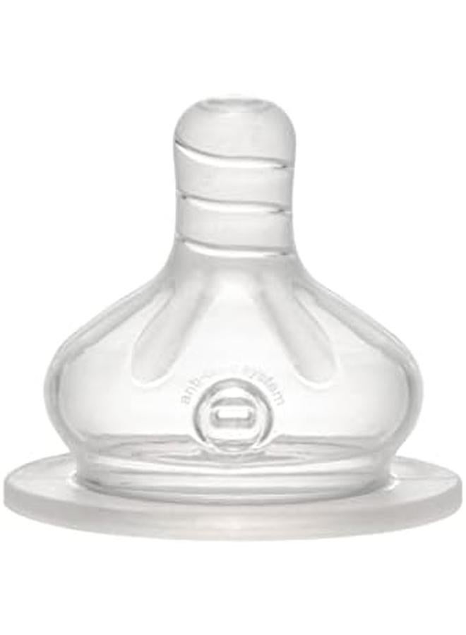 nip Wide Neck Glass Bottle Silicone Round Teat Medium 120 Ml 0M Plus Made In Germany Grey - Image 4