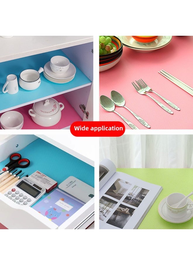 Generic - EVA Thickened Printed Table Mat Cabinet Mat Shoe Cabinet Drawer Moisture-proof Pad Paper Cuttable Kitchen Waterproof Oil-proof Pad-Color:Transparent Flat Dot-Specifications:50*300cm - Image 1