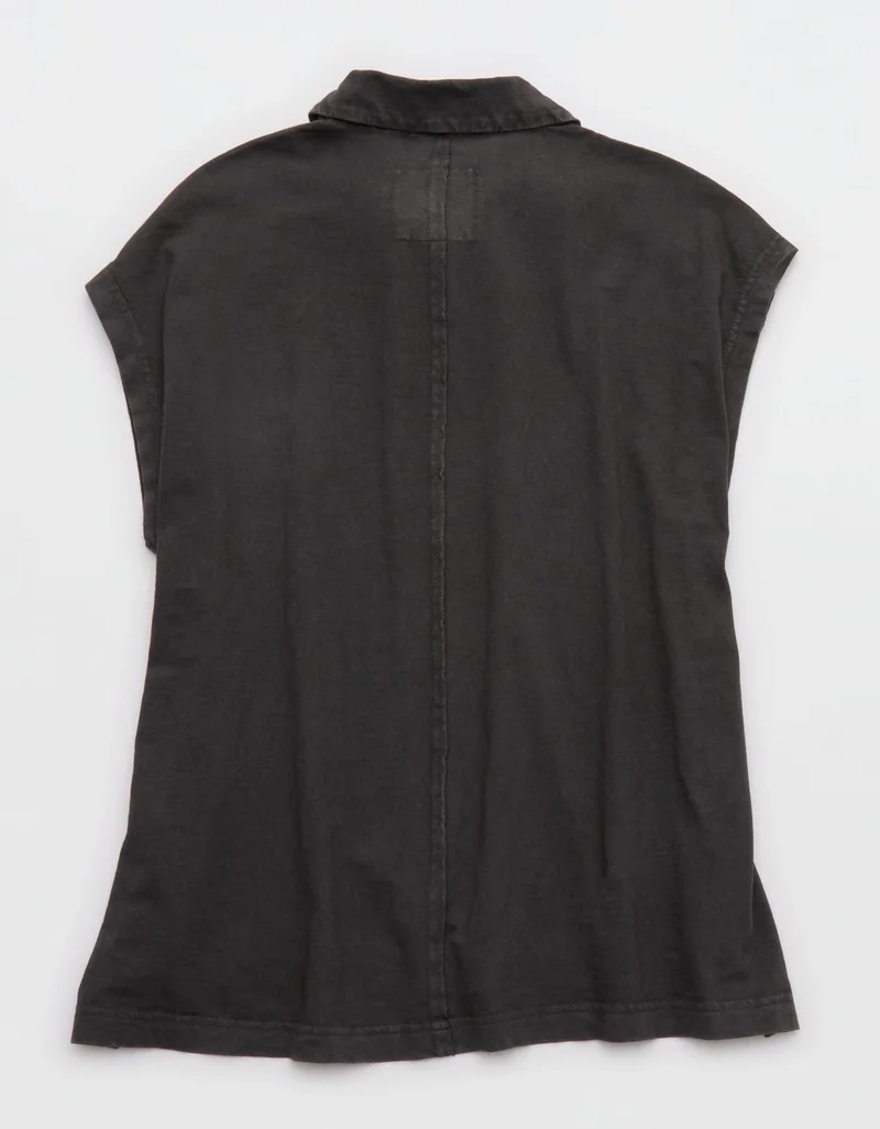 Aerie  Aerie Happiest Oversized Polo T-Shirt for Women | Best Price UAE