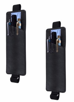 Y&D AdjustElastic Band Pen Holder, 2 Pcs PU Leather Pencil Holder  - Image 1