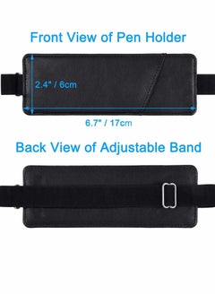 Y&D AdjustElastic Band Pen Holder, 2 Pcs PU Leather Pencil Holder  - Image 3