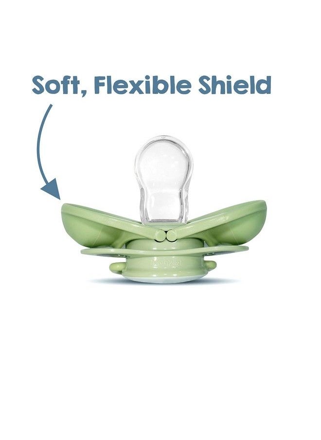Razbaby - Keep It Kleen Baby Pacifier 2 Pack 0 36M (Infant 3 Yrs) Closes Automatically When Dropped Silicone Orthodontic Nipple Stays Clean Built In Shield;Case Easy To Clean Panda;Sloth - Image 1