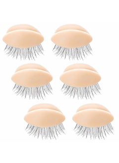 ANCIRS 1 Box 3 Pairs Replacement Eyelids for Mannequin Head, Silicone Rubber Removable Realistic Eyelids for Eyelash Training Practice Makeup Extension  - Image 1