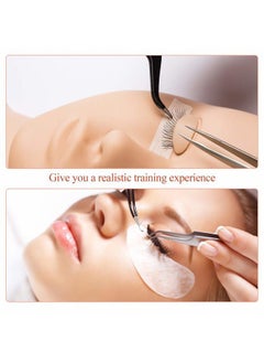 ANCIRS 1 Box 3 Pairs Replacement Eyelids for Mannequin Head, Silicone Rubber Removable Realistic Eyelids for Eyelash Training Practice Makeup Extension  - Image 3