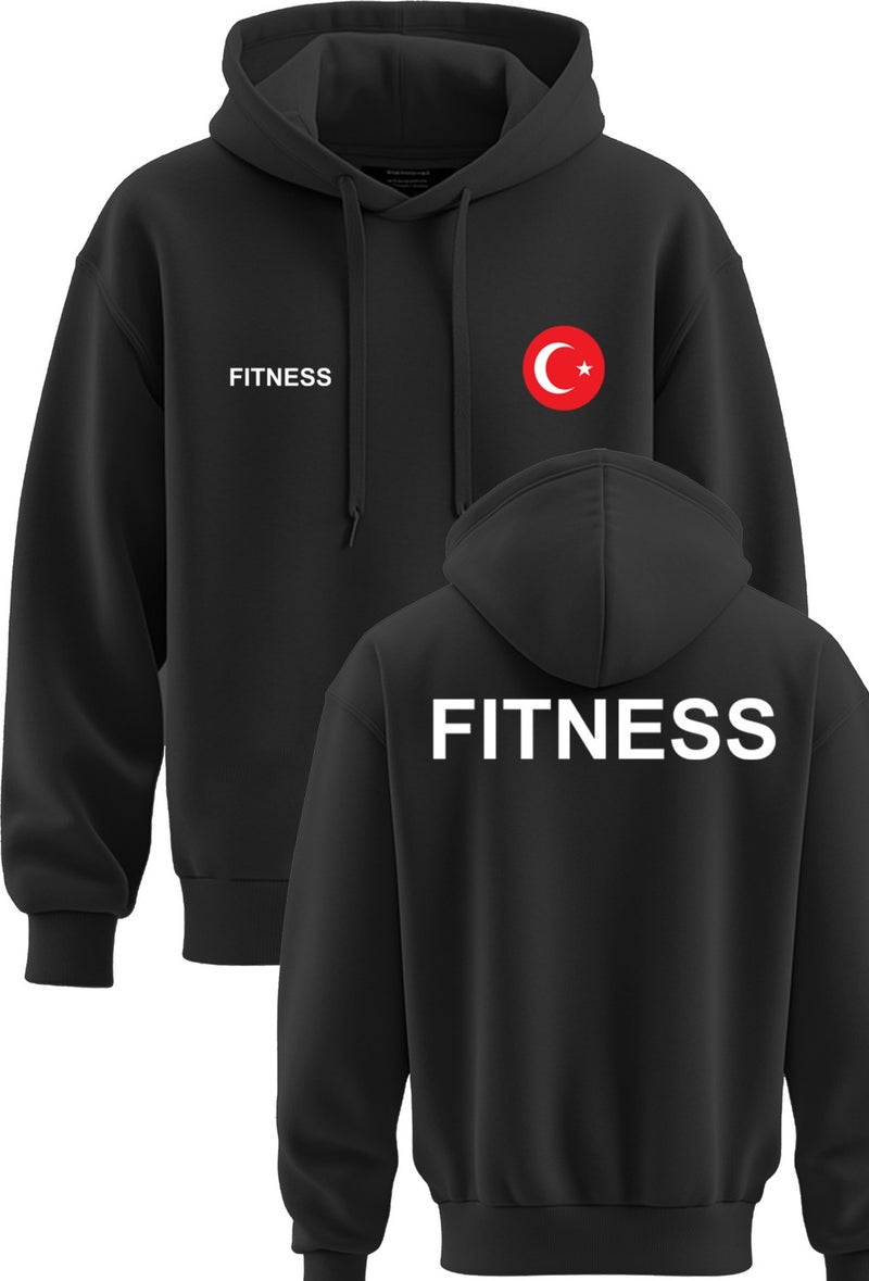 Top Glory Fitness Printed Hoodie 3 Thread Winter Türkiye Sweatshirt Fitness Hoodie 