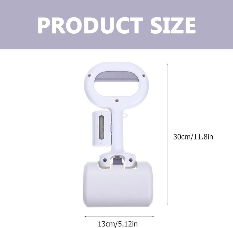 Scratch resistant HOMSFOU Dog Poop Scooper 12 Ivory White Poop Bags Convenient Household Pet Waste Removal Outdoor Use Leakproof sealed - Image 2