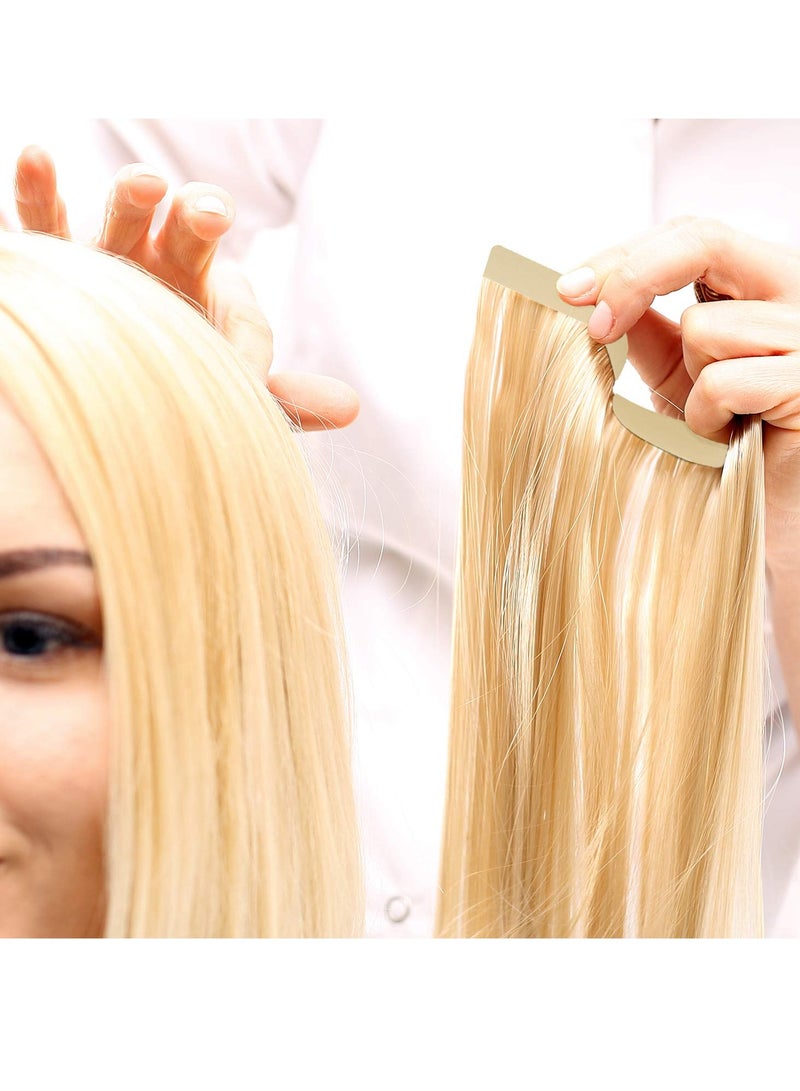 SOLARAE 180Pcs Hair Extension Tape Labels, Replacement Tape Adhesive Double Sided Extension Tape for Hair Extension Wig Supplies, (Nude Color, 4 x 0.8 cm) - Image 2