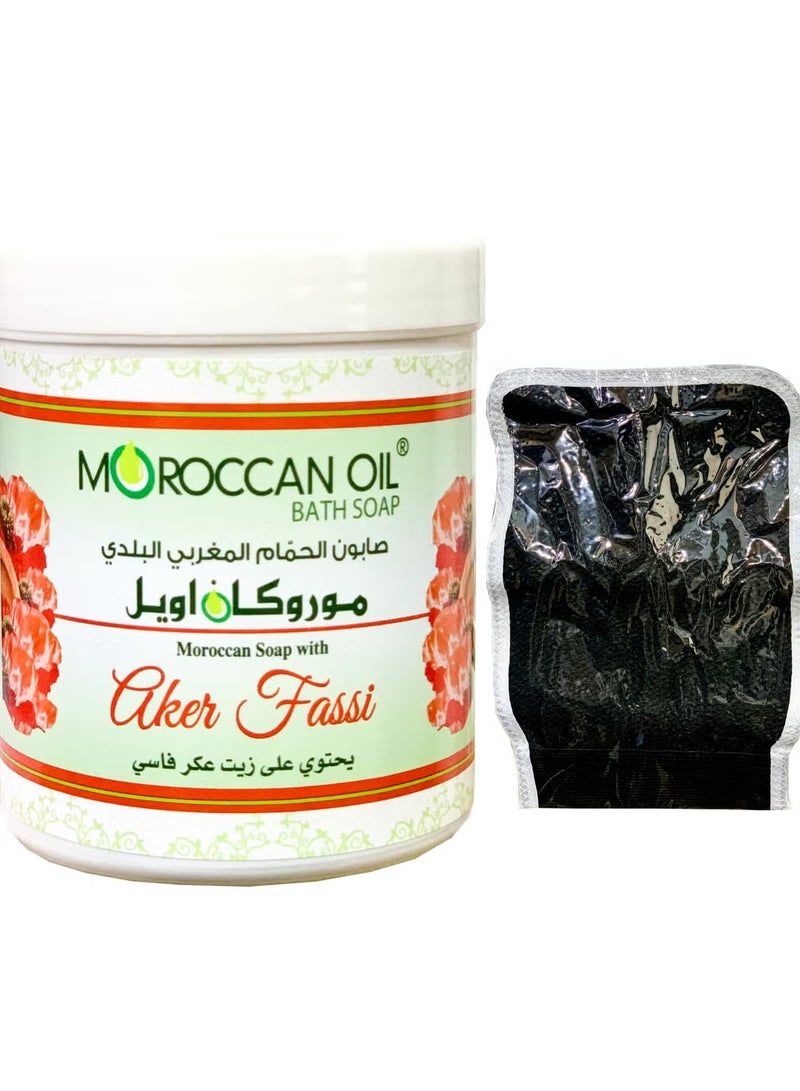 موروكان أويل صابون حمام مغربي يحتوي على خلاصة زيت عكر فاسى 250 مل - Image 2
