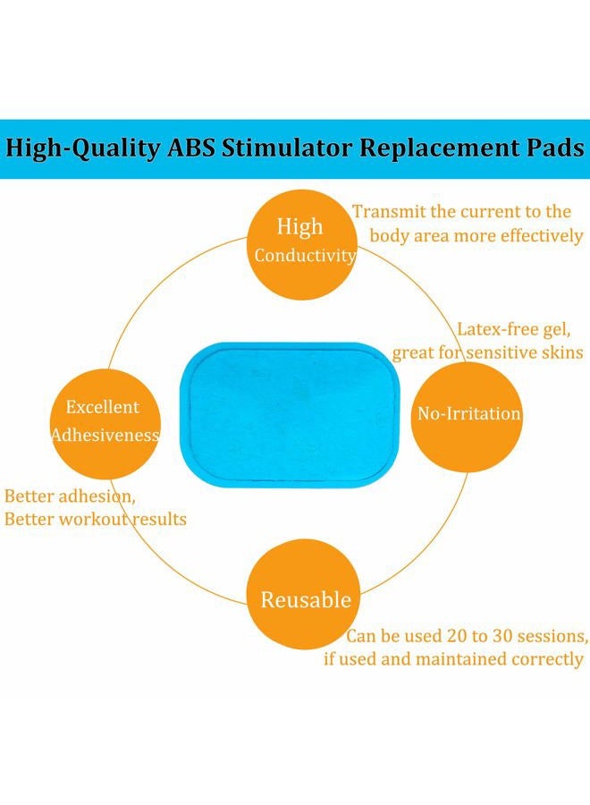 KASBEE NaCare ABS Gel Pads, Muscle Stimulator Pads Replacement for Ultimate Muscle EMS Toner Abdominal Belt Belly Thigh Flab Arm Leg Waist Workout Trainer Machine, 30PCS - Image 2