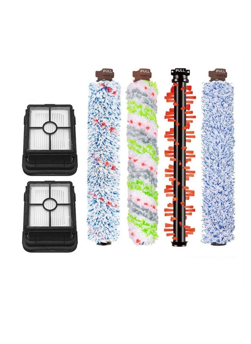 Generic 4 Pack Multi-Surface Brush Roll 2 Pack Vacuum Filters Replacement Parts, Suitable for Bissell Vacuum Cleaner Parts 1866/2305/1926/1785 Floor Brush Filter Accessories  - Image 1