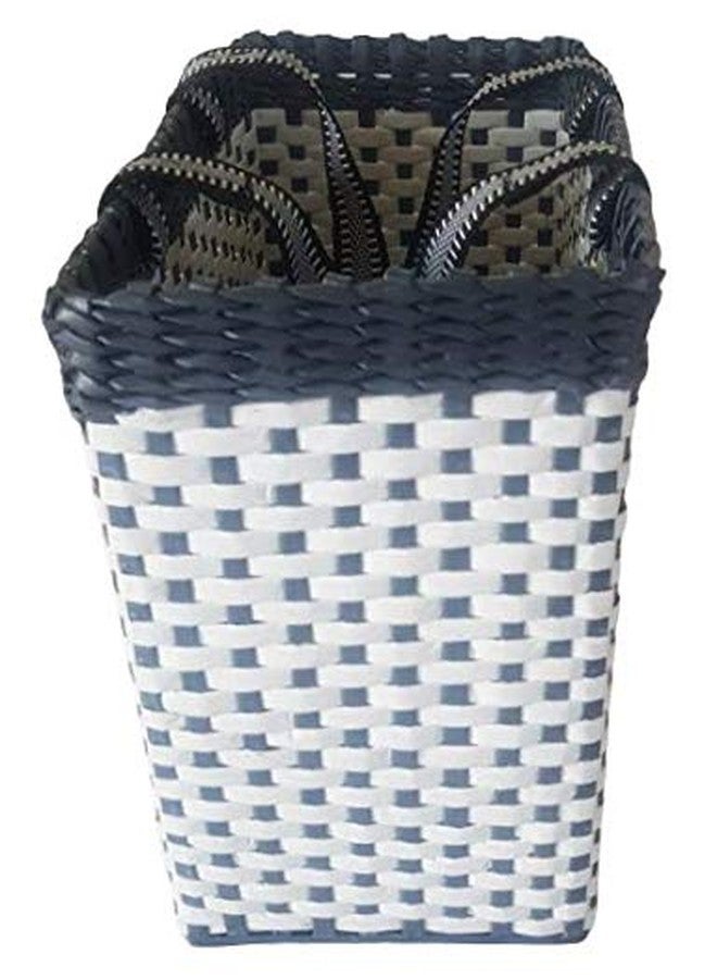 Sonas Creation Paperus, Large, White & Grey, Lunch Bag for office, Picnic Basket, Carry Bag, Tiffin Basket, Eco-Friendly, Handmade, of Paper Ropes (in Inch) Height 11, Length 14, Base 7 - Rectangular - Image 5