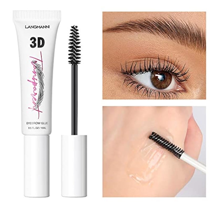 Brow Gel, Eyebrow Gel, Waterproof Brow Gel Clear, Transparent Sweat-Proof Smudgeproof Brow Fix Gel Natural Look Eyebrow Styling Repair Make-Up, Eye Brow Gel for Natural Eyebrow Styling - Image 5