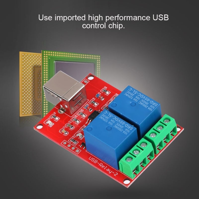 وحدة تبديل USB مع واجهة USB مربعة مدمجة - وحدة ترحيل HID تعمل بتقنية التوصيل والتشغيل لأنظمة WIN7 XP 32-بت و64-بت - Image 3