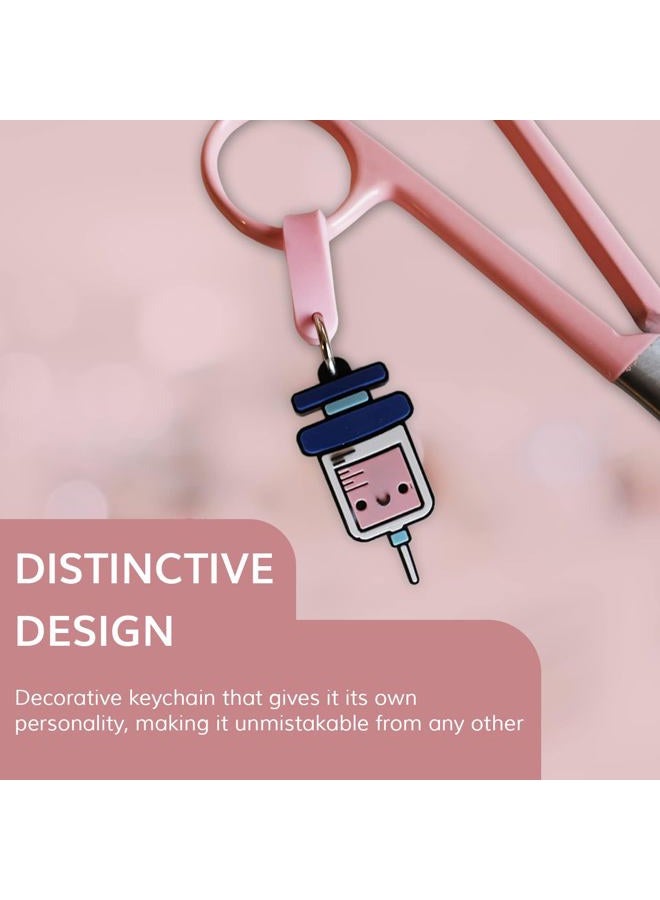 JJ LMS Sick Scissors - Blunt Tip Scissors - Stainless Steel - Design - Distinctive Keyring (Pink Keyring) - Image 5
