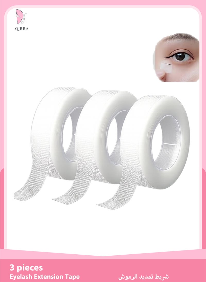 قِيرّا 3 لفافة من شريط تمديد الرموش، شريط للعين لتمديد الرموش، شريط من القماش المسامي القابل للتنفس لإمدادات تمديد الرموش (9 أمتار) - Image 1