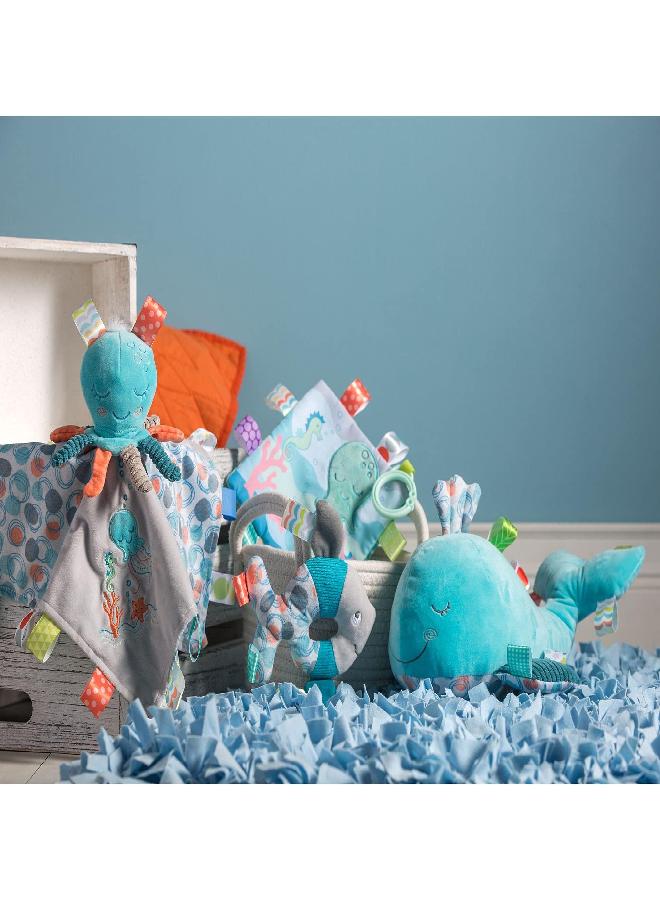 Taggies Mary Meyer Taggies Crinkle Me Toy with Baby Paper & Squeaker, 6.5 X 6.5, Sleepy Seas Octopus - Image 2