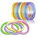 ArtCreativity 6 Liquid Glitter Bracelets Pack of 12 Assorted Neon Colored Bangles for Toddlers 80s Sparkle Glitter Water Jelly Bracelets for Girls and Women Little Girls Party Favors Bulk - Image 3