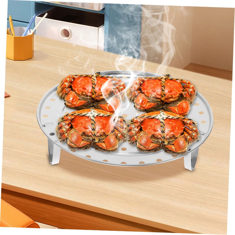3Pcs Stainless Steel Steamer Rack Set Large Medium Small Stackable Kitchen Steaming Stand - Image 5