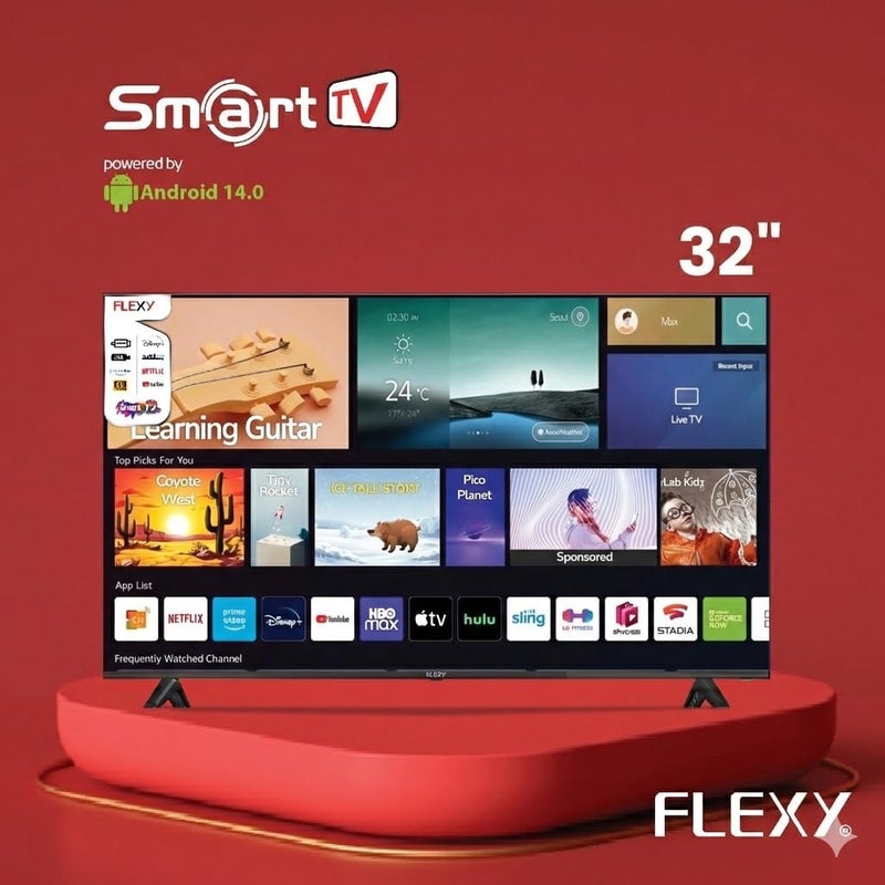 تلفزيون FLEXY 32 بوصة ذكي بشاشة LED بدقة FULL HD - FX32SHD-SM - 1000575 - Image 2
