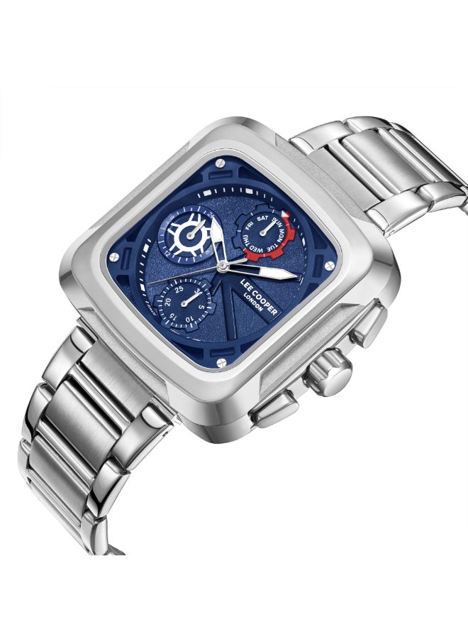 Lee Cooper Lee Cooper Men's Watch, Multi Function Display and Metal Strap - LC08013.390, Silver  - Image 2