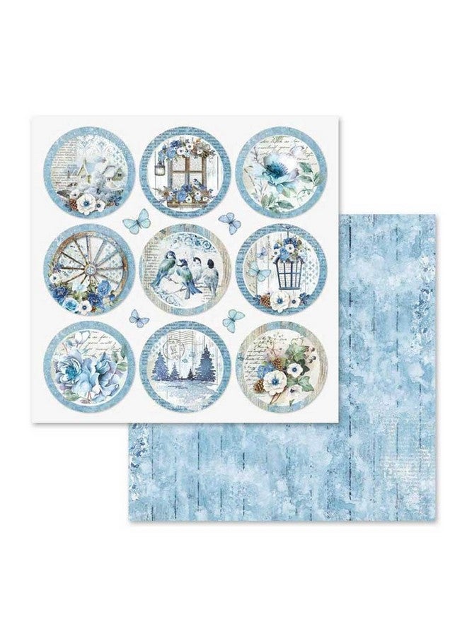 STAMPERIA International Kft Block 10 Sheets Double Face Blue Land 30.5 X 30.5 (12" X 12") Multicoloured - Image 2