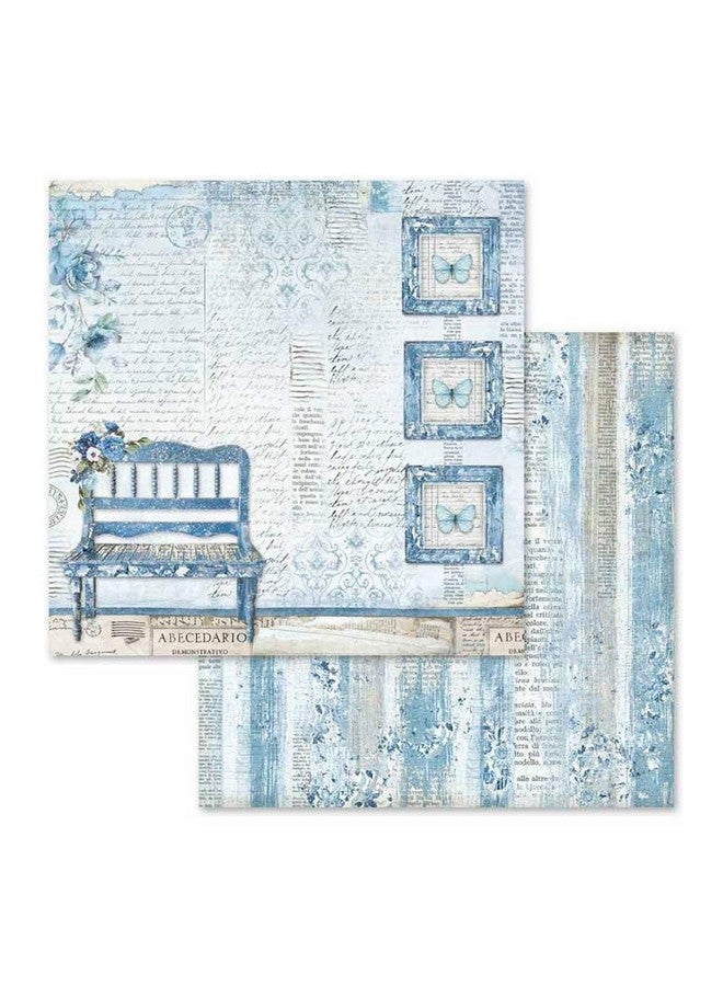 STAMPERIA International Kft Block 10 Sheets Double Face Blue Land 30.5 X 30.5 (12" X 12") Multicoloured - Image 4