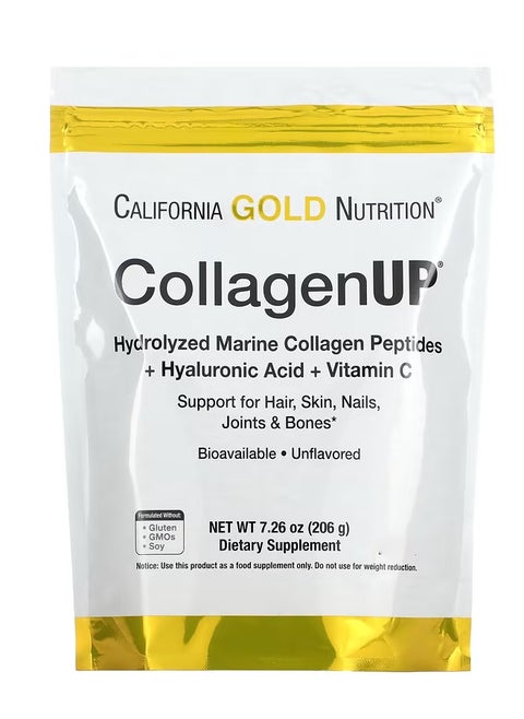CollagenUP Hydrolyzed Marine Collagen Peptides with Hyaluronic Acid and Vitamin C Unflavored 7.26 oz (206 g)